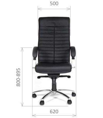 Кресло CHAIRMAN 480 Экокожа премиум черная в Рязани - изображение 1